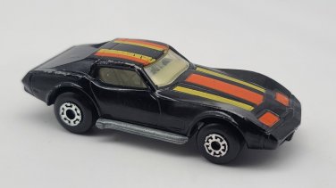 Vintage Matchbox Superfast Chevrolet Corvette No.62 Black Die Cast 1:58 EUC