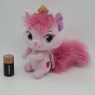 DISNEY PALACE PETS PINK BEAUTY CAT GOLD CROWN PRINCESS AURORA 10" PLUSH ANIMAL