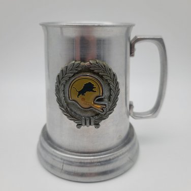 Vintage Detroit Pewter Stein Beer Mug NFL Football Collectible ULTRA RARE