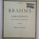 No. 3892  BRAHMSVARIATIONEN Sheet Music SEE PICS