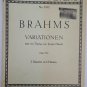No. 3892  BRAHMSVARIATIONEN Sheet Music SEE PICS