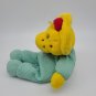 VINTAGE Bedtime Yellow BJ In Thermal Blue Pajamas Barney & Friends Plush 9"