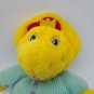 VINTAGE Bedtime Yellow BJ In Thermal Blue Pajamas Barney & Friends Plush 9"