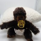 Vintage 1983 Dakin Baby Gorilla Ape 8" Plush Pacifier Diaper & Bonnet