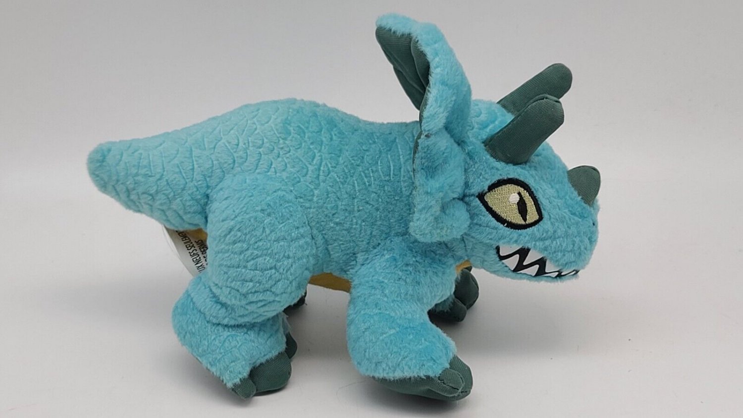 Dark Blue Triceratops Dinosaur Plush Toy – Medium Stuffed Animal, 10–14