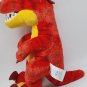 Build A Bear Workshop Red Dinosaur Velociraptor Raptor TREX Plush BABW CLEAN