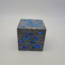2012 THINK GEEK MINECRAFT 3" DIAMOND ORE BLUE LIGHT CUBE TAP NIGHT LIGHT -TESTED