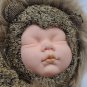 Anne Geddes Hedgehog Sleeping Baby Doll Plush 9" Vinyl Collectible Vintage 1999