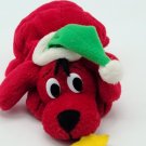 CLIFFORD THE BIG RED DOG Scholastic PLUSH Beanie CHRISTMAS SANTA HAT Star 6”