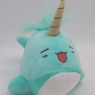 Narwhal Plush Stuffed Animal 6 inches  Ideal Toys Direct Blue White Ocean Water