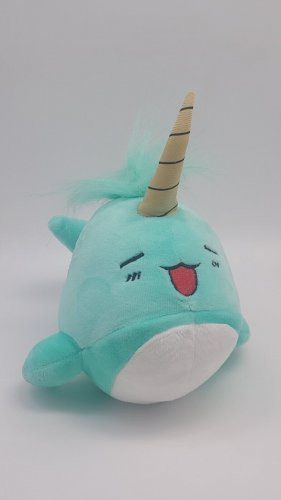 Narwhal Plush Stuffed Animal 6 inches  Ideal Toys Direct Blue White Ocean Water