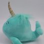 Narwhal Plush Stuffed Animal 6 inches  Ideal Toys Direct Blue White Ocean Water