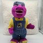All Aboard Barney Plush Dinosaur Musical/ Talking/Moving Train Conductor*TESTED*