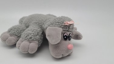 Vtg Tonka New Born Pound Puppies Furries 9" Grey Poodle Dog 1980s Plush Toy