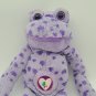 Peace And Love Frog Hugs Purple Polka Dot w/ Heart Plush Frog 16&acirc;�� *RARE*