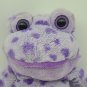 Peace And Love Frog Hugs Purple Polka Dot w/ Heart Plush Frog 16&acirc;�� *RARE*