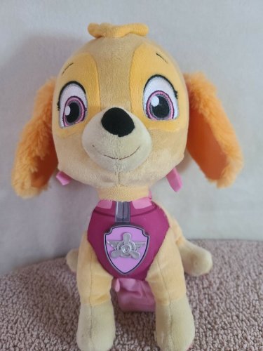 Paw Patrol Sky 11" Plush Chest Light Up Talking Hero Stuffed Animal- big head