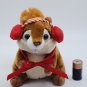 Frankford Christmas Squirrel Chipmunk  Stuffed Animal Plush 6" Red Ear Muffs Toy