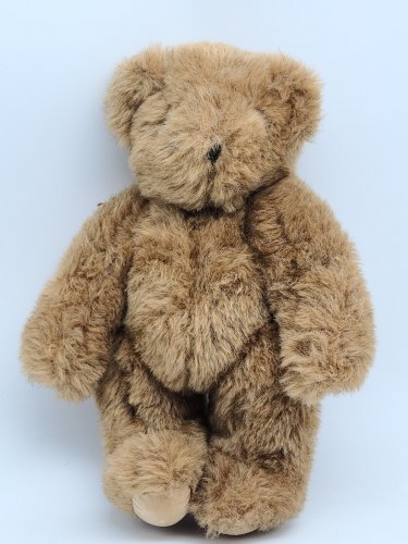 Vermont Teddy Bear Plush 11" Stuffed Animal Jointed Brown Tan Fur  CLEAN