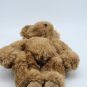 Vermont Teddy Bear Plush 11" Stuffed Animal Jointed Brown Tan Fur  CLEAN