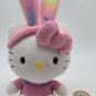 Ty Easter Hello Kitty with Pink Rainbow Bunny Ears Plush Sanrio 2013 Rabbit