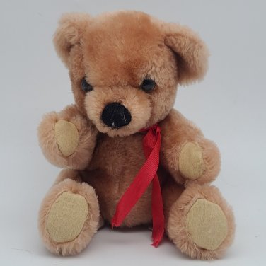 Vintage Dakin Small 6" Plush Brown Bear Stuffed Animal 1981 *CLEAN*