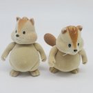Lot 2 Lil Little Woodzeez Scamperscoots Chipmunks Family Dad Son Movable