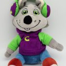 2018 Chuck E Cheeses DJ Plush Doll Mouse Stuffed Animal 7" w/Headphones CLEAN