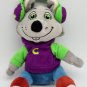 2018 Chuck E Cheeses DJ Plush Doll Mouse Stuffed Animal 7" w/Headphones CLEAN
