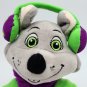 2018 Chuck E Cheeses DJ Plush Doll Mouse Stuffed Animal 7" w/Headphones CLEAN