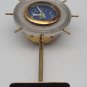 Pendulux Skipper Nautical Ship Boat Desk Table Clock Steering Wheel Helm Mantel