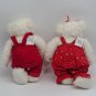 Hallmark 9" White Blushing Bears Valentines Day Stuffed Animal Plush 2004