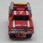 Small Micro Machine Datsun Fire Truck in Red with White Stripes Number 7