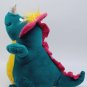 HTF Vintage Etone 1986 Green Stegosaurus Dinosaur Plush Stuffed Animal 12" EUC