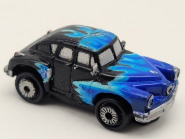 Micro Machines late 40's early 50's Studebaker black with blue flames Rare