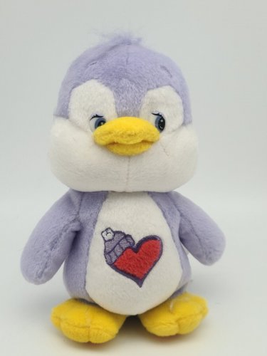 Care Bears Cousin Cozy Heart Penguin Plush 2004 7" *CLEAN*