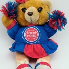 Vintage NBA Detroit Pistons Cheerleader Brown Bear Plush Stuffed Animal CLEAN
