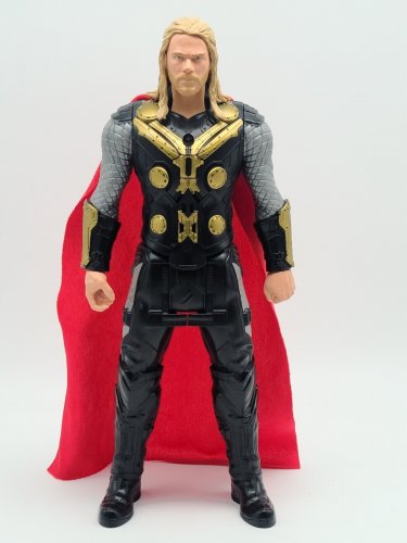11.5&acirc;�� Talking Thor Action Figure 2015 Hasbro Marvel Avengers - Red Cape TESTED