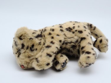 WOWWEE  Wow Wee Leopard Plush CUB Baby Stuffed Animal  Cat TOY 10" Makes Noise