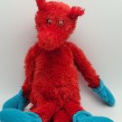 Kohls Cares Dr. Seuss Fox in Sox Plush Toy 18in Red Blue Fuzzy Plush Animal