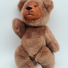 Vintage FTD Collector Series Wood Face Teddy Bear 10" Plush Jointed Brown