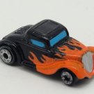Vintage Micro Machines 33 WILLYS COUPE Black w/ Red Flames HOT ROD 1989 Galoob