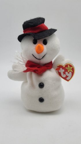 Ty Snowball 1997 Snowman Bear 4 Th Gen PVC 7 Beanie Baby MWMT