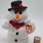 Ty Snowball 1997 Snowman Bear 4 Th Gen PVC 7 Beanie Baby MWMT