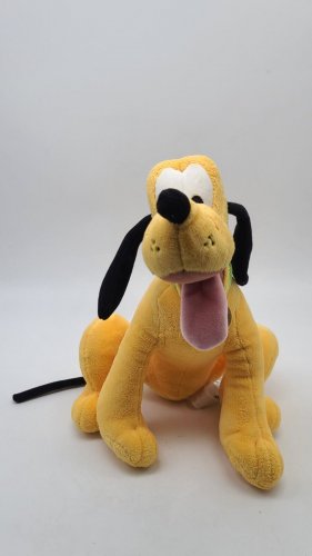 RARE Disney Store Bean  Pluto Dog 16" Plush Stuffed Animal w/ Collar CLEAN