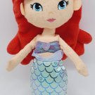 Disney  Little Mermaid 12” Stuffed Plush Ariel Doll Toy Purple Flower In Hair