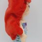 Disney Little Mermaid 12â Stuffed Plush Ariel Doll Toy Purple Flower In Hair