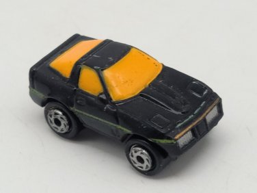 Vintage Galoob Micro Machines &acirc;��80s Chevy Corvette Black / Gold Windows 1987