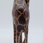 Giraffe Statue Mother and Baby African Muhuhu Wood Hand-Carved Kenya 12.5in