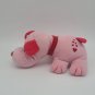 RARE Vintage Pink and Red Valentines Puppy PLUSH *CLEAN*